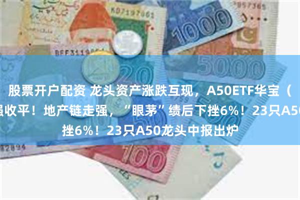 股票开户配资 龙头资产涨跌互现，A50ETF华宝（159596）顽强收平！地产链走强，“眼茅”绩后下挫6%！23只A50龙头中报出炉