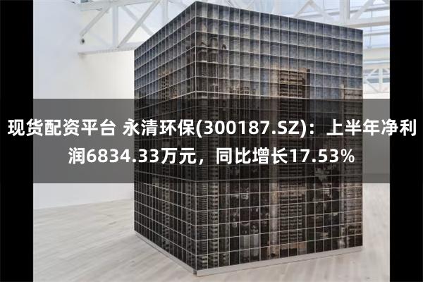 现货配资平台 永清环保(300187.SZ)：上半年净利润6834.33万元，同比增长17.53%